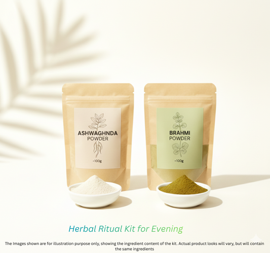 Calm & Rest Herbal Ritual kit (Ashwagandha + Brahmi) - Powder